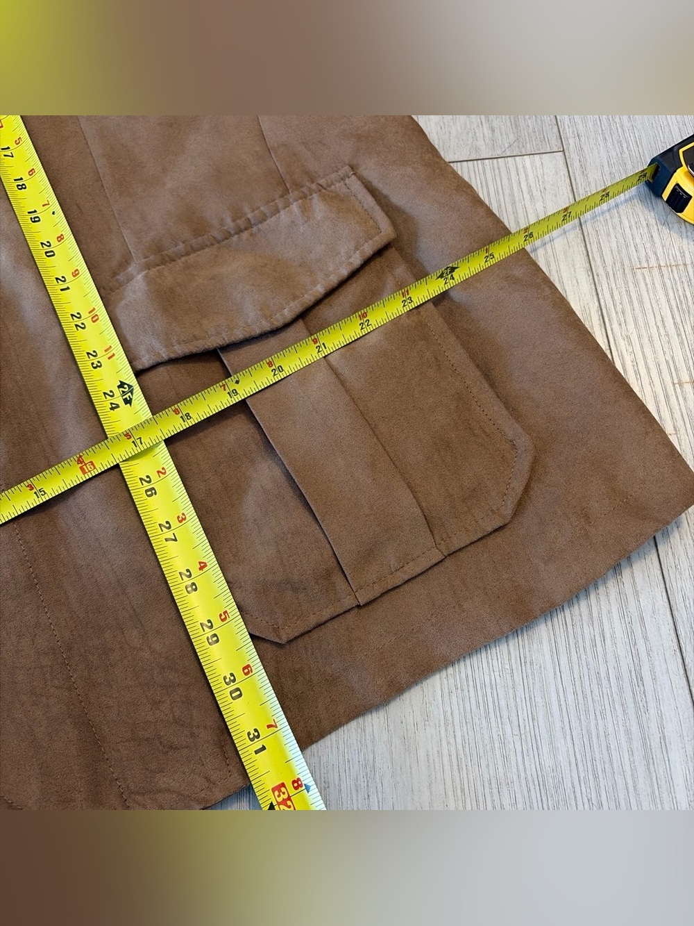 Vintage Brown Suede Utility Jacket - Picture 4 of 4